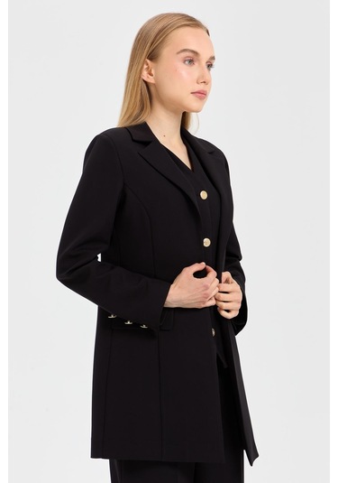 Yelek Ceket Pantolon Takım Siyah Siyah