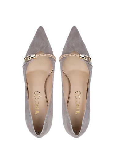 Tamer Tanca Kadın Hakiki Deri Vizon Süet Topuklu Ayakkabı 22 5070 Bn Ayk Sk24-25 Vızon Suet Vizon Süet