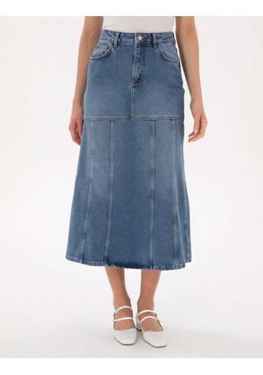 Pierre Cardin Kadın Mavi Etek Jean 50301321-vr036 Mavi