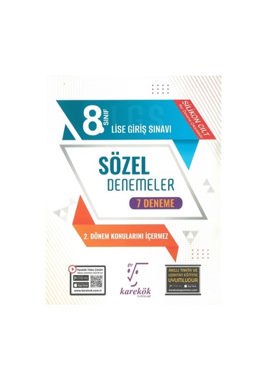 2023 8.Sınıf LGS 1.Dönem Sözel Deneme 7'li- Karekök Eğitim Yayın