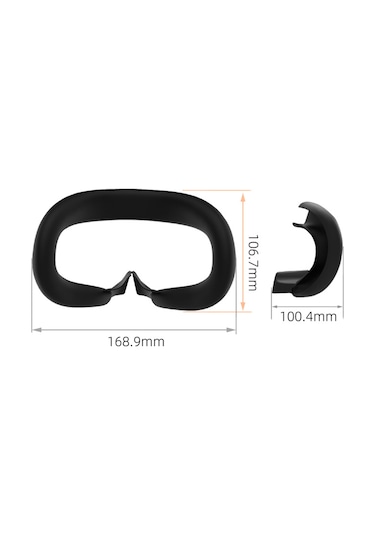 Meta Quest 3 Vr Kulaklık Silikon Yüz Maskesi + Lens Koruyucu Kapak + 2 Rocker Kapağı - Siyah