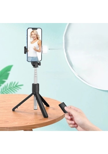 Vexor Uzaktan Kumandalı Tripod Özellikli Selfie Çubuğu
