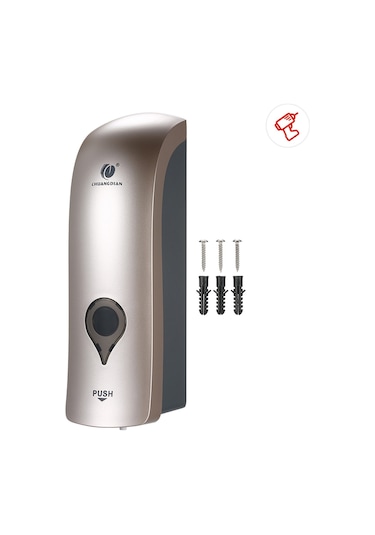 Hombey Duvar Takılı 300ml El Sabunu Dispenseri - Manuel Basma Tipi, Duş Jeli/şampuan Depolayıcı, Delme Gerekiyor, Şampanya Altın Rengi Cd-1049d Şampanya Altın