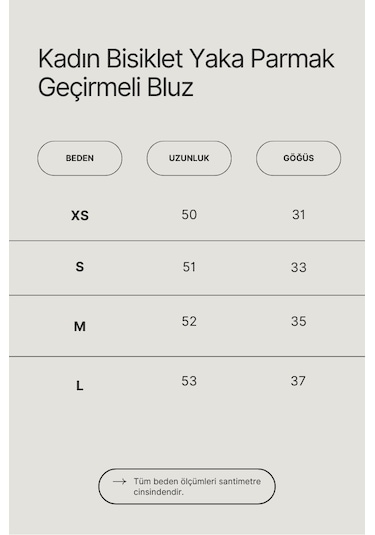 Rich Kadın Bej Bisiklet Yaka Parmak Geçirmeli Bluz Bej