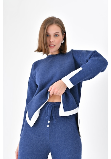 Ftz Women Kadın Çizgi Detaylı İkili Takım İndigo 20631-indigo İndigo