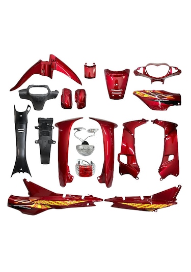 Kalipso - Çelik Cub 100 Grenaj Set Kırmızı Far, Stop Ve Sinyal D