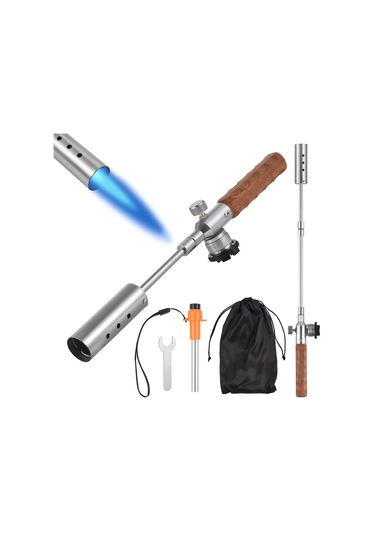 Symbee Ayarlanabilir Alevli, Taşınabilir, Uzun Saplı Çıkarılabilir Kamp Ocağı Yüksek Performanslı, Gümüş Renk