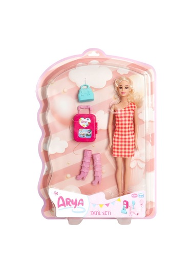 Elly's Tatil Seti Kartela Kareli Elbiseli