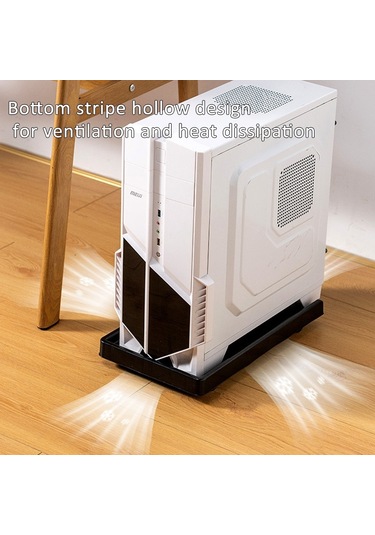 Sones Bilgisayar Ana Bilgisayar Braketi Masaüstü Şasi Mobil Tepsi Tabanı Yükseltme Rafı Makaralı, Özellikler: Evrensel Tekerlek + Düz Tekerlek