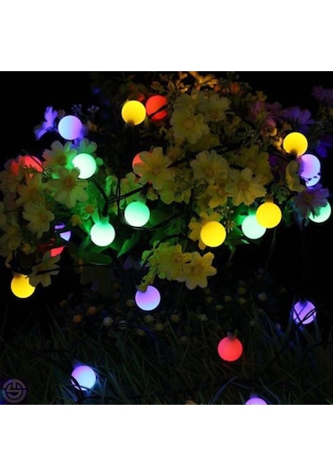 Technosmart Solar 50 Ledli 8 Modlu Canlı Renkli Toplar Bahçe Aydı