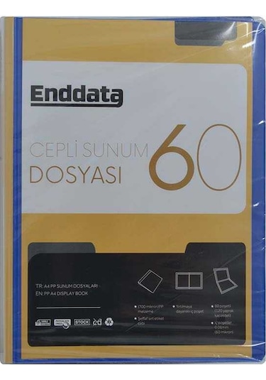 Enddata Ön Cepli Sunum Dosyası 60'lı Mavi 1260-1