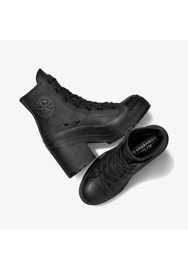 Converse Chuck 70 De Luxe Leather Deri Unisex Siyah Sneaker Düz A06145c Siyah