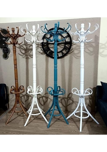 Askılık Ahşap Bambu 90393 Model 4 Renk 4 Adet Demonte Sağlam Şık Demont El Yapımı Çok Renkli