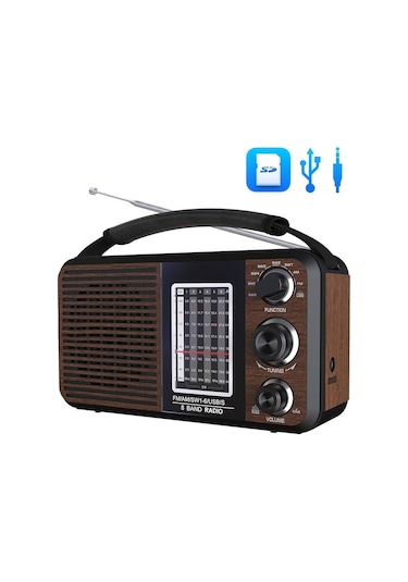 Magicvoice Usr11 Portatif Analog Radyo Fm-usb-sd/mmc-aux 88-108 Fm Frekans Aralığı