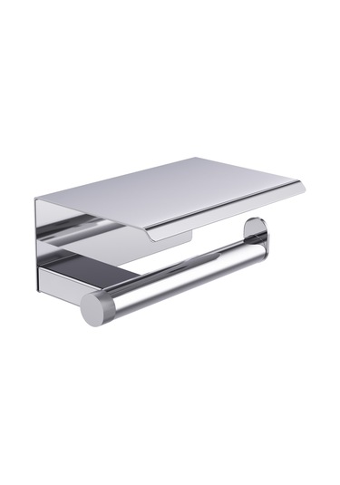 Line Bathroom Averta Tuvalet Kağıtlık 119115 Krom Etajerli Krom Gri