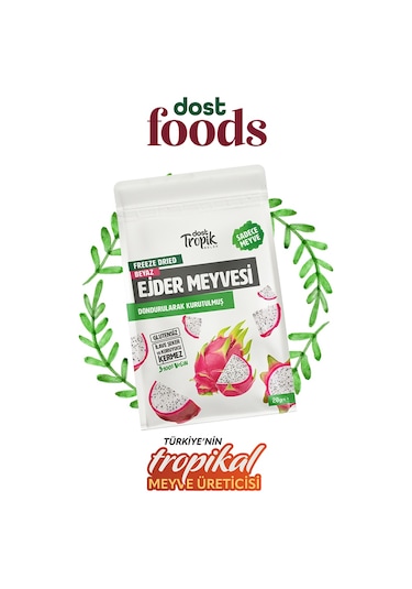 Dondurularak Kurutulmuş Beyaz Ejder Meyvesi 20 G Freeze Dried Meyve Cipsi Meyve Kurusu 6 Adet
