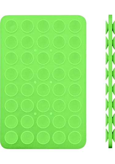 Goldenqian Çift Taraflı Silikon Vantuz Cep Telefonu Fikstürü İçin Vantuz Yapışkanlı Silikon Kauçuk Enayi Ped Sabit Ped Green-1pc Green-1pc