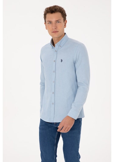 U.s. Polo Assn. Erkek Açık Mavi Gömlek Basic 50316721-vr003 Acık Mavı