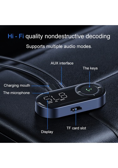 Leezsing Araç İçi Bluetooth Fm Vericisi - Telefon Görüşmesi Ve Müzik Dinleme Kolaylığı