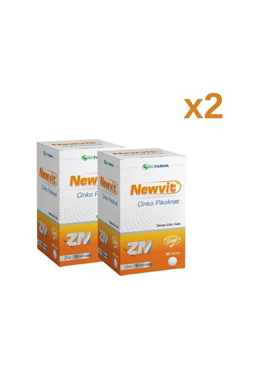 Newvit Çinko Pikolinat 15 Mg 60 Tablet X2 Adet
