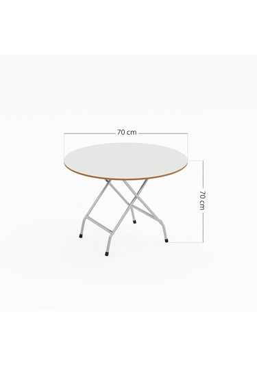 Katlanır Masa Ve 4 Adet Sandalye Seti Beyaz 1463