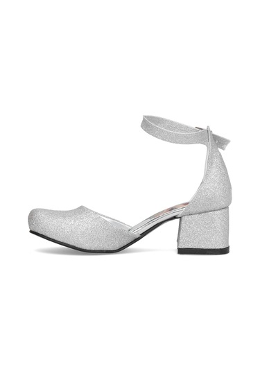 Elit Yb-f-karnıyarık-25y Filet Kız Çocuk Klasik Topuklu Ayakkabı Gümüş Gümüş
