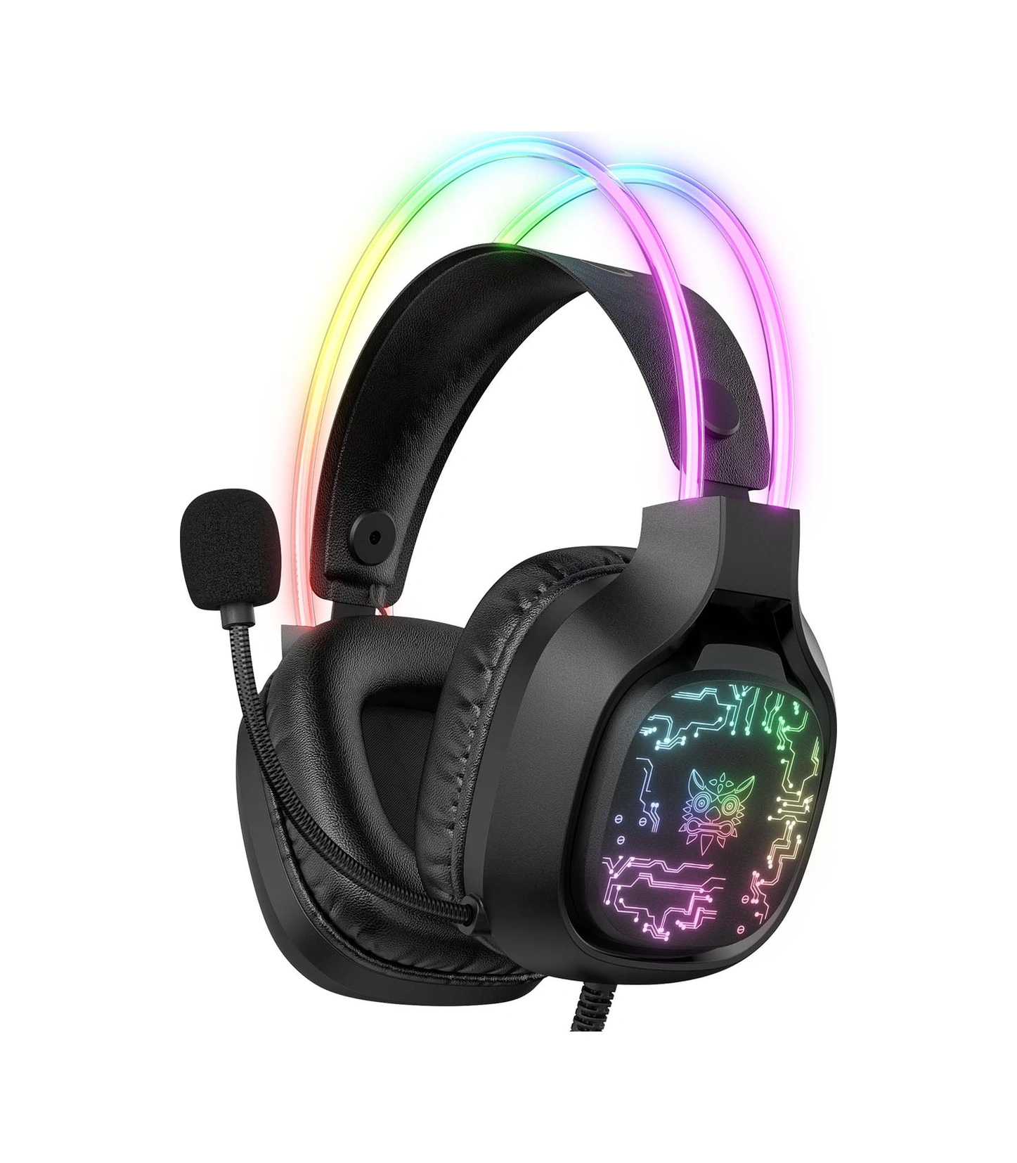 Sones Onıkuma X22 Usb + 3,5 Mm Renkli Işıklı Kablolu Oyuncu Kulaklığı Mikrofonlu, Kablo Uzunluğu: 1,8 M