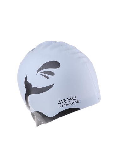 Dolıty Yüzme Şapkaları Suya Dayanıklı Unisex Premium Silikon Gümüş