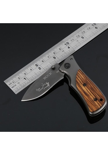 Kişi Özel Buck Model Geyikli Çakı Kahverengi