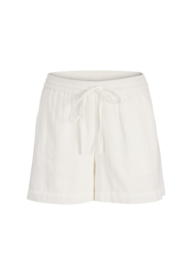 Kadin Bol Kalip Baglama Detayli Sort - Kia - 12290712 Blanc De Blanc