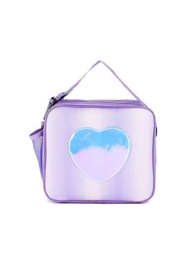 Dinosaurs Yalıtımlı Öğle Yemeği Çantası Organizatör Piknik Depolama Tote Çanta Açık Mor Açık Mor Altın