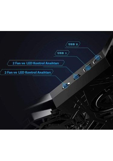 Coolcold 4 Fanlı 12" - 17.3" Gaming Notebook Soğutucu