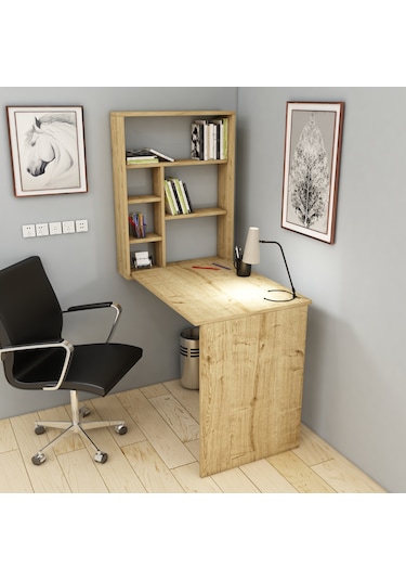 Arnetti Sedir Açılır Kapanır Raflı Çalışma Masası Safirmeşe