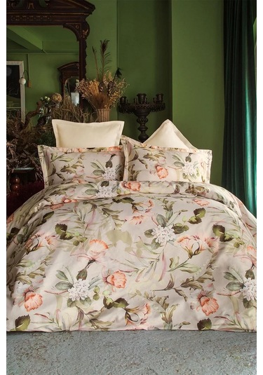 İssimo Morange Tencel Nevresim Takımı Çift Kişilik-2126 Çok Renkli