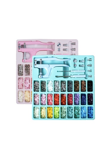 Hangfox Mavi 300'lü Takım: Metal-resin四合扣, Göz Delikli Kanca Ve Profesyonel El Basma Presi Yükleme Aracı