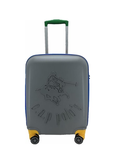 Cap Polo's Polipropilen Üçlü Valiz Set Gri Çok Renkli