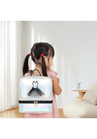 Suntek Bale Dans Sırt Çantası Günlük Spor Jimnastiği Için Gümüş