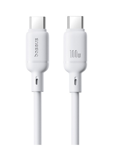 Baseus İpek Serisi 1m 100w Usb-c / Tip-c Tip-c Hızlı Şarj Kablosu Beyaz