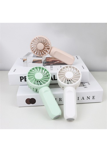 Taşınabilir El Tipi Vantilatör 3 Hız Ayarlanabilir Düşük Gürültülü Mini Masa Vantilatörü Çıkarılabilir Tabanlı - Beyaz