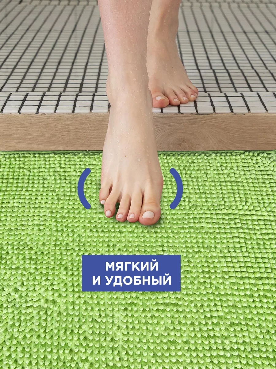 Velton Banyo İçin Yumuşak Emici Paspas 183041231 Mavi