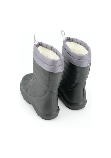 Gezer Erkek Çocuk Kışlık Eva Boğazdan Lastikli Sessiz Taban Kar Bot Çizme Siyah