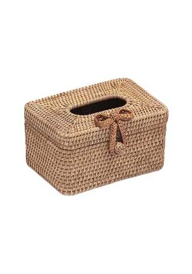 Pazly Yüz Yay Tokası Tutucu Suntek Rattan Mendil Kutusu Kapağı Ev Dekor Jp Diğer