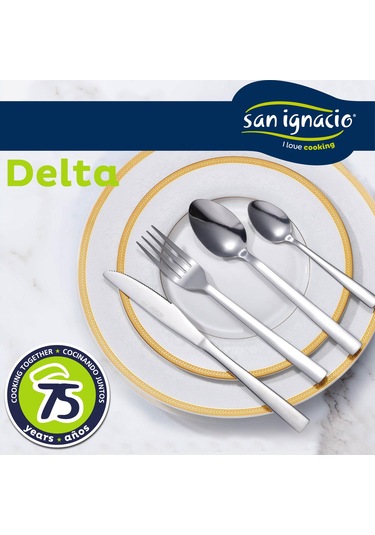 24 Parça Paslanmaz Çelik Çatal Bıçak Takımı Delta Koleksiyonu Çekici Tasarım Diğer