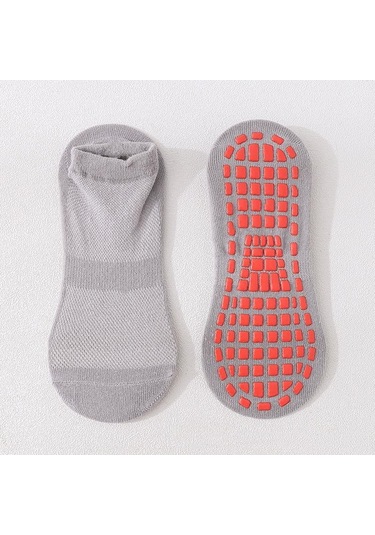 Gri Tutkal Nokta Kaymaz Çorap Kavrama Çorap Kaymaz Yoga Ev Terlik Çorap Yastıklı Taban Çorap Erkekler Kadınlar İçin