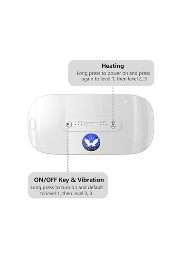 Besthome1 Abdomen Masajlı Bel Beli - 3 Isı Seviyesi & Vibrim Modları - Manyetik Şarj - Adet Ağrısı Ruh Halini İyileştir - Beyaz Çok Renkli