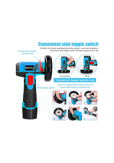 Çok Fonksiyonlu El Kesici Kesme Parlatma İçin 19500 Rpm Elektrikli Taşlama Aracı 1037 G
