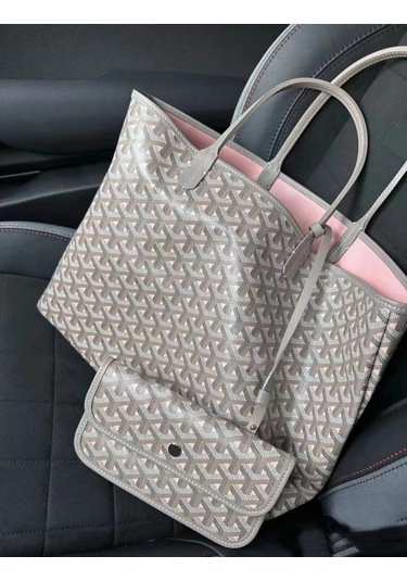 Çanta Büyük Kapasiteli El Çantası Mumya Çantası Cüzdan Hediye Kadın Gri-pembe L Diğer