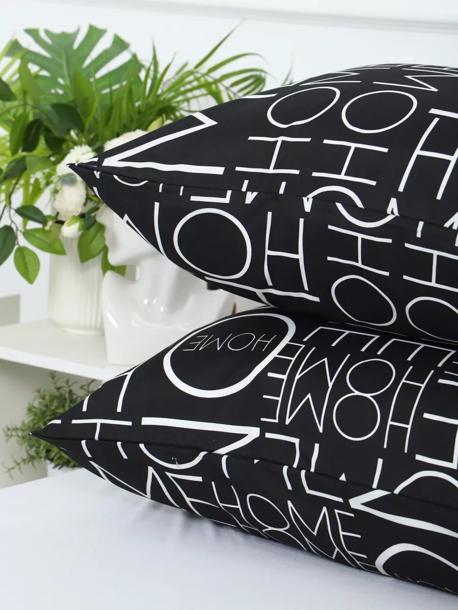 Inteteks Fermuarlı Polisi Na Yastık Kılıfı 50x70 2 Adet 237019537 Siyah Mat