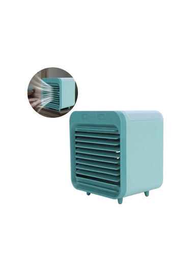 Hangfox Yeşil Usb Şarjlı Taşınabilir Hava Soğutucu, 3 Vites Ayarlanabilir, 200ml Kapasite, Soğutma-nemlendirme, 10 Saat Kullanim Süresi