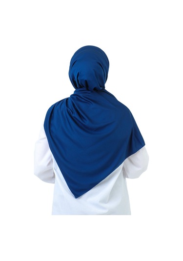 Şal Zarif Başörtüsü Eşarp Tesettür Giyim Uzun Abiyelik Lacivert